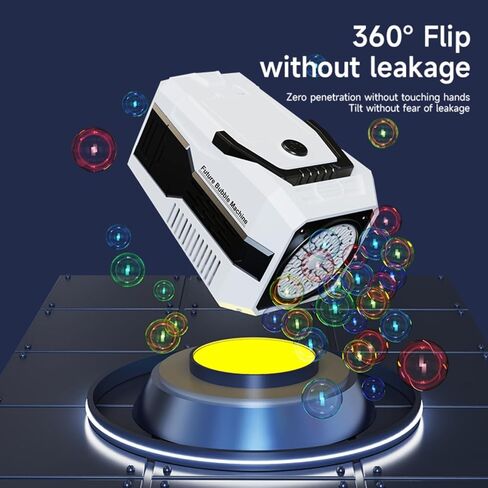 2025 Bubble Blower with LED Lights Automatic Bubble Machine Operated by USB or Battery,for Wedding/Outdoor Party Essential Toy Kids Birthday Gift in Saudi Arabia