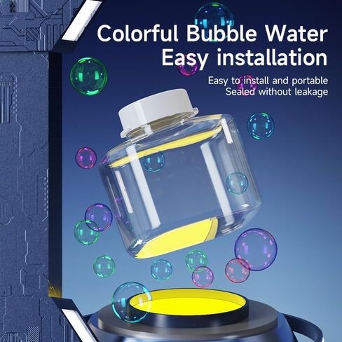 2025 Bubble Blower with LED Lights Automatic Bubble Machine Operated by USB or Battery,for Wedding/Outdoor Party Essential Toy Kids Birthday Gift in Saudi Arabia