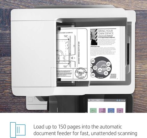HP LaserJet Enterprise Flow MFP M635Z Monochrome All-in-One مع Ethernet المدمج ، طباعة ثنائية الجوانب ، وحدة تغذية إدخال عالية السعة ، وقصة ذات عجلات و 3 أطباق Stapler/Stacker (7PS99A) in Saudi Arabia