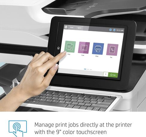 HP LaserJet Enterprise Flow MFP M635Z Monochrome All-in-One مع Ethernet المدمج ، طباعة ثنائية الجوانب ، وحدة تغذية إدخال عالية السعة ، وقصة ذات عجلات و 3 أطباق Stapler/Stacker (7PS99A) in Saudi Arabia