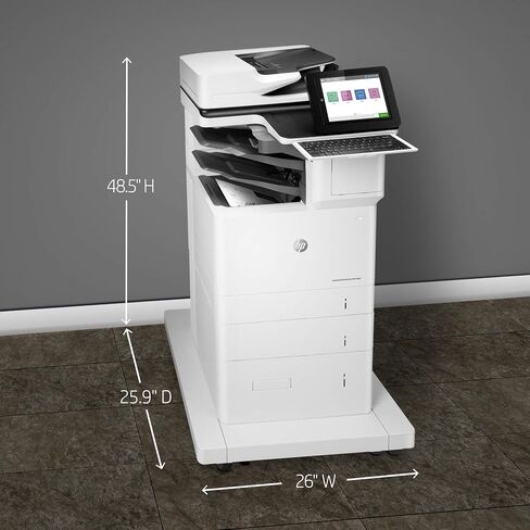 HP LaserJet Enterprise Flow MFP M635Z Monochrome All-in-One مع Ethernet المدمج ، طباعة ثنائية الجوانب ، وحدة تغذية إدخال عالية السعة ، وقصة ذات عجلات و 3 أطباق Stapler/Stacker (7PS99A) in Saudi Arabia