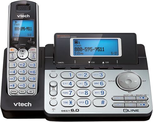 VTech DS6151 - هاتف مستودع قابل للتوسيع من خطين مع نظام الرد على الإجابة in Saudi Arabia