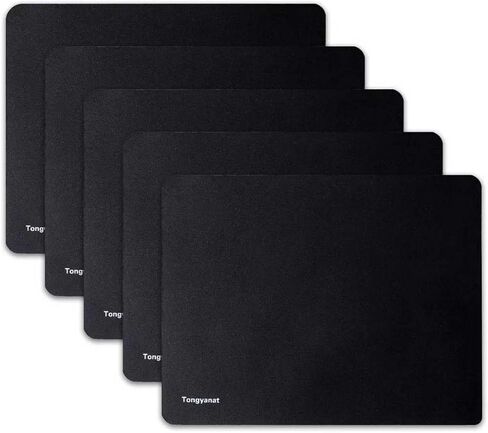 5 Pack Mouse Pad, Ultra-Smooth Gaming Mousepad, Non-Slip Rubber Base Waterproof Mousepads Bulk, Wireless Mouse Mat for Desk, Laptop, PC & Office, Portable Mat, 9 * 7 inch (Black) in Kuwait