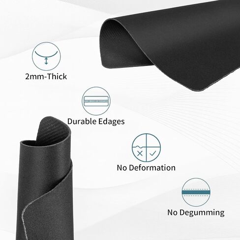 5 Pack Mouse Pad, Ultra-Smooth Gaming Mousepad, Non-Slip Rubber Base Waterproof Mousepads Bulk, Wireless Mouse Mat for Desk, Laptop, PC & Office, Portable Mat, 9 * 7 inch (Black) in Kuwait