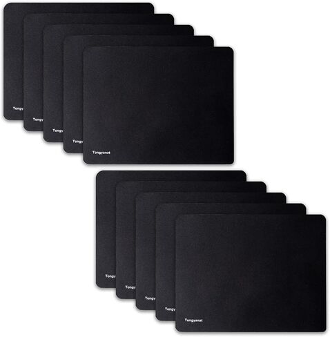 5 Pack Mouse Pad, Ultra-Smooth Gaming Mousepad, Non-Slip Rubber Base Waterproof Mousepads Bulk, Wireless Mouse Mat for Desk, Laptop, PC & Office, Portable Mat, 9 * 7 inch (Black) in Kuwait