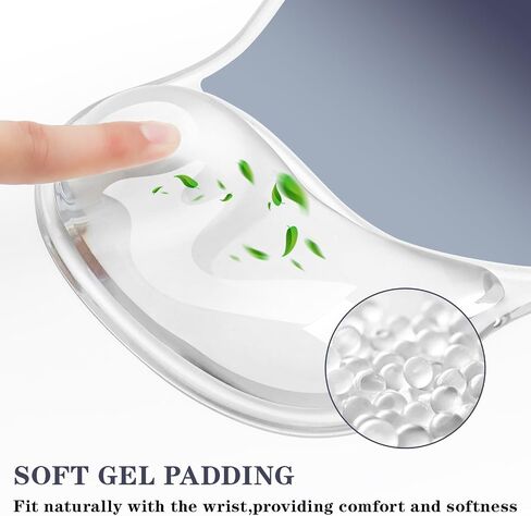 Mouse Pad with Wrist Rest,Ergonomic Mouse Pad with Comfortable Gel Wrist Rest Support and Non-Slip PU Base for Easy Typing Pain Relief, Durable and Washable (Transparent Khaki Gradient) in Kuwait