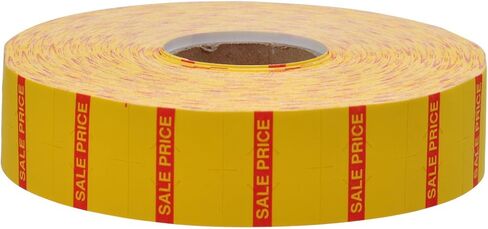 طباعة عكسية حمراء على ملصقات تسعير "سعر البيع" الصفراء لتناسب Monarch 1136 و 1138 Pricers. 8 لفات مع 1 حبر الحبر. in Kuwait