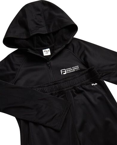 Fila Boys' Active Tracksuit Set - 2 Piece Performance Tricot Sweatshirt and Jogger Sweatpants - Activewear Set for Boys, 8-12 in Saudi Arabia
