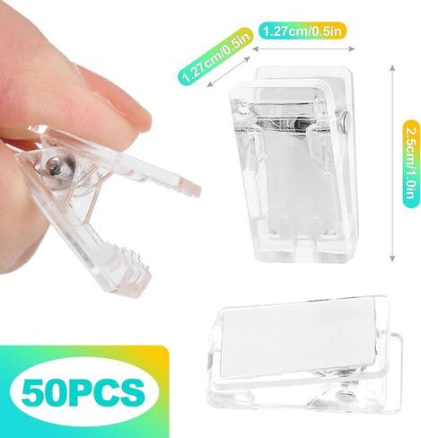 50 Pcs Self Adhesive Tapestry Wall Hanging Clips, Clear Hooks for Photos, Posters, Banners, Strong Damage-Free Hangers for Home, Dorm & Office Décor in Saudi Arabia