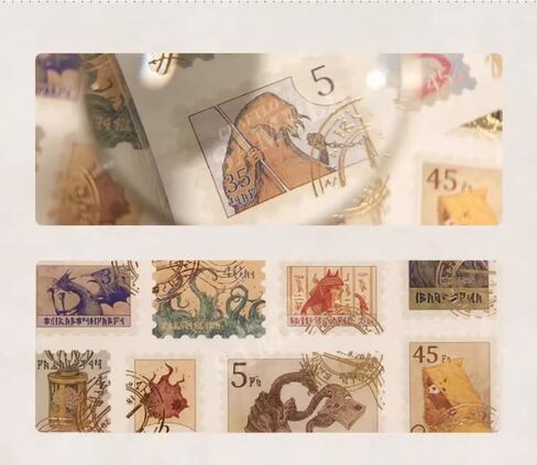 28 قطعة CTHULHU Stamps ملصقات الورق يدويًا بطاقات بريدية عتيقة أخطاك الوحوش الباحث عن هدية مثالية لتجميع مجموعة الهدايا الفنية (7 * 6.2 بوصة) in Kuwait