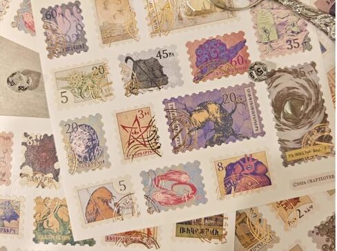 28 قطعة CTHULHU Stamps ملصقات الورق يدويًا بطاقات بريدية عتيقة أخطاك الوحوش الباحث عن هدية مثالية لتجميع مجموعة الهدايا الفنية (7 * 6.2 بوصة) in Kuwait