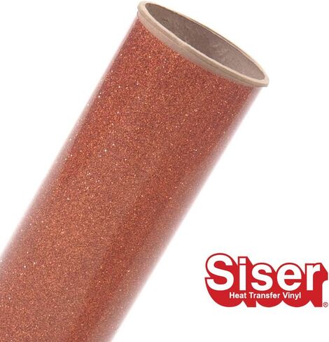 SISER GLITTER HTV 11.8 "x5ft لفة - الحديد على فينيل نقل الحرارة (نحاس) in Kuwait