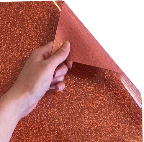 SISER GLITTER HTV 11.8 "x5ft لفة - الحديد على فينيل نقل الحرارة (نحاس) in Kuwait