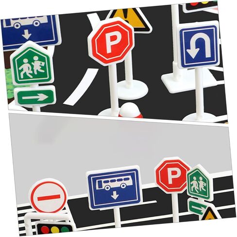 BESPORTBLE 10pcs Mini Traffic Sign for Bright Color Road Barricades and Street Signs Lightweight Educational Model for Traffic Knowledge Learning and Parent Interaction in Saudi Arabia
