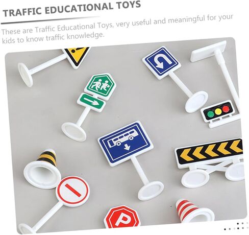 BESPORTBLE 10pcs Mini Traffic Sign for Bright Color Road Barricades and Street Signs Lightweight Educational Model for Traffic Knowledge Learning and Parent Interaction in Saudi Arabia