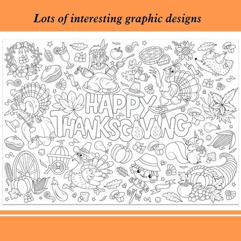 Howaf Hello Fall Jumbo Coloring Poster مع 24 (12 لونًا) أقلام تلوين ، لافتة تلوين عملاقة خريف ، لافتة تغطية لتلوين قروق القرع لعيد الميلاد لحفلات عيد الشكر in Saudi Arabia