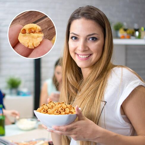 Fake Popcorn, 30 Pcs Spherical Artificial Popcorn Models Simulation Realistic Popcorn Food Props for DIY Craft Home Kitchen Party Dollhouse Decor in Saudi Arabia