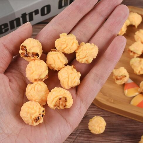Fake Popcorn, 30 Pcs Spherical Artificial Popcorn Models Simulation Realistic Popcorn Food Props for DIY Craft Home Kitchen Party Dollhouse Decor in Saudi Arabia