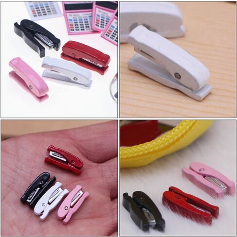 4pcs Mini Stapler for Dollhouse واقعية لوازم المكاتب المصغرة الملحقات المكتبية للفصول الدراسية المدرسية تعزز المهارات الحركية الدقيقة التنمية الإدراكية in Kuwait