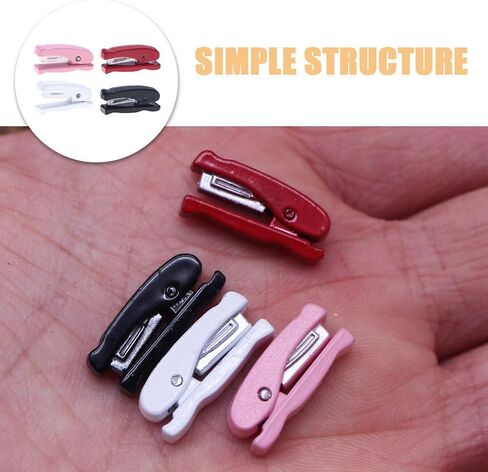 4pcs Mini Stapler for Dollhouse واقعية لوازم المكاتب المصغرة الملحقات المكتبية للفصول الدراسية المدرسية تعزز المهارات الحركية الدقيقة التنمية الإدراكية in Kuwait