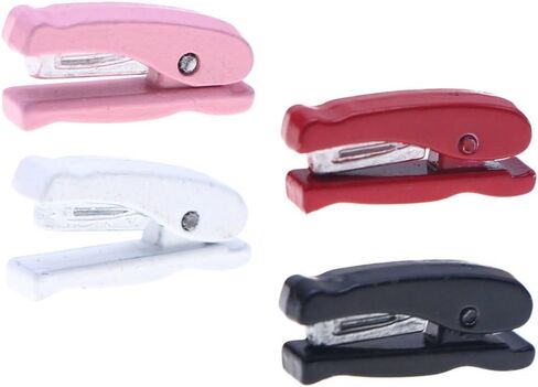 4pcs Mini Stapler for Dollhouse واقعية لوازم المكاتب المصغرة الملحقات المكتبية للفصول الدراسية المدرسية تعزز المهارات الحركية الدقيقة التنمية الإدراكية in Kuwait