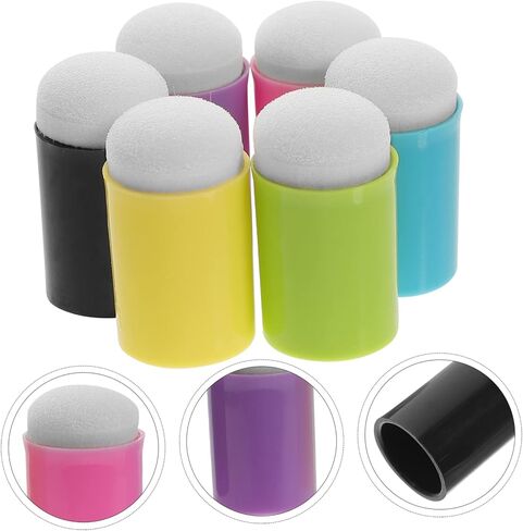12pcs إصبع الإسفنج daubers لسهولة استخدام أدوات الرسم والصياغة لختم مشاريع مزج ومشاريع DIY متينة ولطيفة in Saudi Arabia