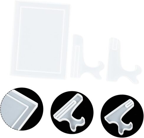 Operitacx 3sets Photo Frame Mold Silicone Craft Molds for Epoxy Easy to Lightweight for Home Decor with Sequins and Dried Flowers in Kuwait