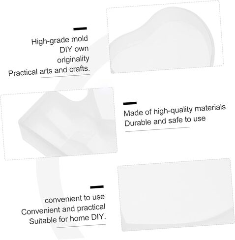 OperItacx 5pcs شكل قلب شكل قلب القالب العفن الإبوكسي للحرف الفريدة والزخارف تصميم مرنة لسهولة التمييز والمرح الإبداعي in Kuwait