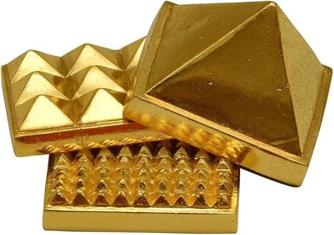 Triple Layer Brass Vastu Pyramid Powerful Energy Enhancer for Balancing Vibes & Vastu Alignment|Spiritual Decorative Piece for Home & Office Use (1.5 Inch, Pack of 1) in Saudi Arabia