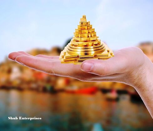 Triple Layer Brass Vastu Pyramid Powerful Energy Enhancer for Balancing Vibes & Vastu Alignment|Spiritual Decorative Piece for Home & Office Use (1.5 Inch, Pack of 1) in Saudi Arabia