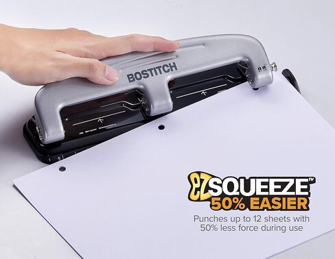 Bostitch ez Squiez ™ Three-Bolle Punch ، سعة 12 ورقة (2100) in Saudi Arabia