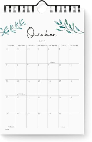 Jotsome Small Calendar 2025-2026 ، التقويم المصغر من الآن إلى ديسمبر 2026 6 "X9" ، زخرفة الجدار التقويم الجمالي في المنزل والمكتب لسهولة التنظيم in Kuwait