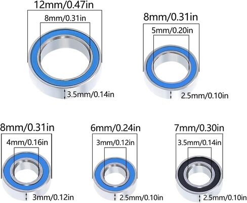 RC Car Upgrade Parts Compatible with TRX4-M for Bronco for Defender 1/18 RC Crawler Car Upgrade Parts 22Pcs Wheel Hub Axle Sealed Bearing Kit in Saudi Arabia