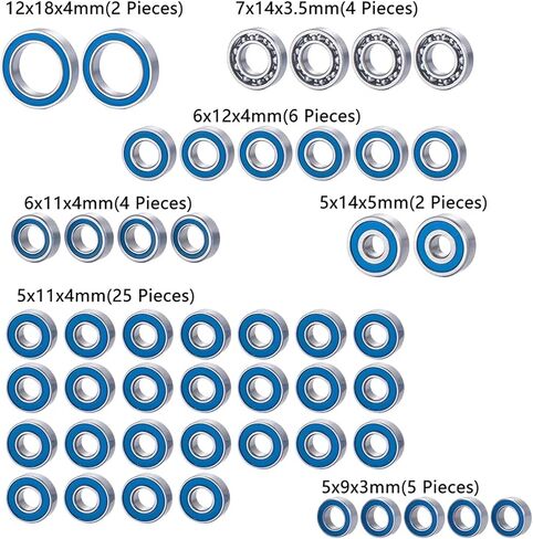 RC Repair Parts Compatible with Vanquish VS4-10 for Phoenix Ball Bearings Upgrade Parts 48PCS Portal Axle Sealed Bearing Kit in Saudi Arabia