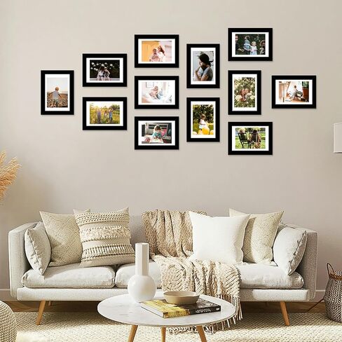 18 حزمة من إطارات الصور مقاس 11 × 14، عرض 8 × 10 مع حصيرة أو 11 × 14 بدون حصيرة، مجموعة إطارات حائط معرض أسود، مجموعة كبيرة من الإطارات مقاس 11 × 14 مكونة من 18 إطار صور ديكور جداري للتعليق على الحائط، أسود in Kuwait