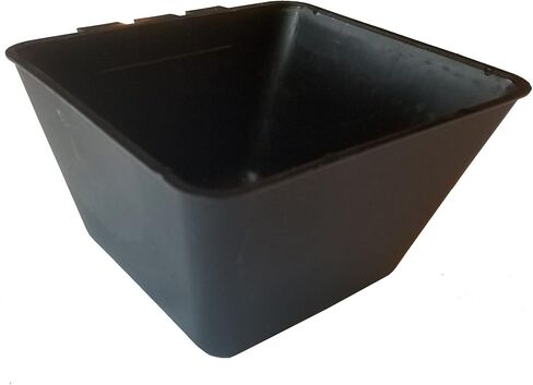 Cage Cups Square 1.2 Quart / 38 Fl Oz Puck للدواجن والكلاب والقطط والأعلاف المعلقة والماء (50 ، أسود) in Kuwait