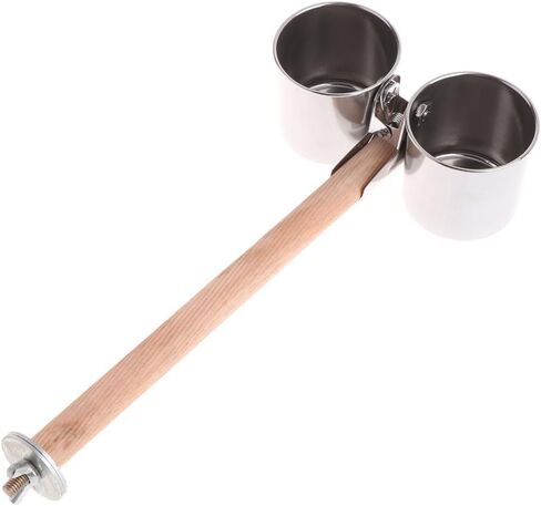 أوعية مزدوجة مغذية الطيور مع مقطع للقفص على أوعية الفولاذ المقاوم للصدأ مع طعام المشبك وأكواب الماء للببغاوات in Kuwait