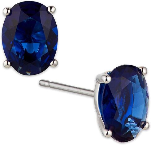 Nadri Oval Stud Earrings - 18k Rhodium Sterling Silver Stud Earrings for Women, Large Oval Cubic Zirconia Earrings, Exquisite Earring Studs For Women in Kuwait