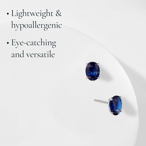 Nadri Oval Stud Earrings - 18k Rhodium Sterling Silver Stud Earrings for Women, Large Oval Cubic Zirconia Earrings, Exquisite Earring Studs For Women in Kuwait