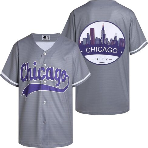 DEHANER City Baseball Jerseys for Men Women Button Down Casual Shirts Streetwear Outfits Fans Tops in Saudi Arabia