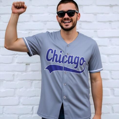 DEHANER City Baseball Jerseys for Men Women Button Down Casual Shirts Streetwear Outfits Fans Tops in Saudi Arabia