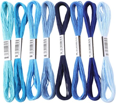 8 Skeins 6 Strands Brown Embroidery Floss Threads Polyester Variegated Gradient Friendship Bracelet String Cross Stitch Thread Bulk for Jewelry Making Hand Sewing Knitting Stitching Crafts in Saudi Arabia