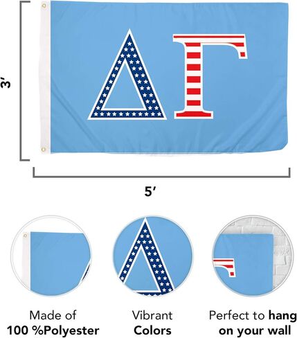 Desert Cactus Delta Gamma Flag USA letter Sorority Greek Banner Large 3x5 feet Sign Decor dg in Saudi Arabia