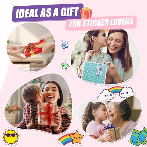 BetterJonny 2 Pcs Reusable Sticker Book Collecting Album Blank Sticker Storage Organizer Book A5 Size with 64 Sheets Release Paper for Collecting Stickers, Labels in Saudi Arabia