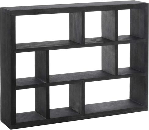 صندوق ظلال أكريليك شفاف ممتاز من MyGift مع 9 حجرات، علبة عرض Knickknack قابلة للتثبيت على الحائط، رف عائم شفاف مزخرف للتماثيل والمقتنيات والنباتات in Saudi Arabia