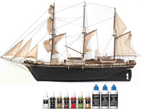 Occre Endurance 1:70 Scale Wooden Ship Construction Model Kit#12008 Comple Assembly مطلوبة (نموذج فقط - بدون طلاء) (نموذج مع مجموعة الطلاء الأكريليك الممتاز OCCE) in Kuwait