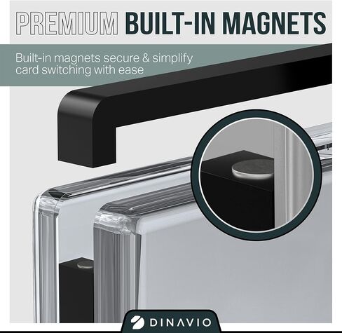 PSA Graded Card Display Acrylic Case for Standard PSA and CGC Slabs - Slab Case - PSA Card Case - Graded Card Display Case - Updated Dimensions - Stand Included (Black Border) in Kuwait