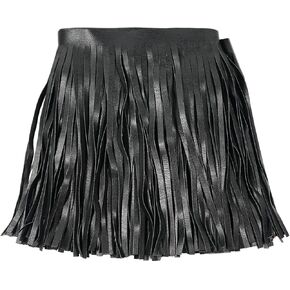3 Meters Double Side PU Leather Fringe Trim, 8 Inch Wide PU Faux Leather Fringe Trim for DIY Lamp Shade Bag Sewing Dress Crafts Skirt Decoration (Black) in Kuwait
