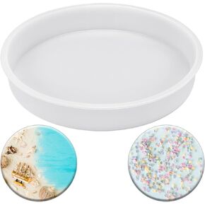 طاولة راتنج كبيرة إضافية 12 بوصة مستدير السيليكون صينية لوحة الجدول القالب لصالح راتنج الايبوكسي الصب DIY ، لوحة التقطيع ، زخرفة سطح المكتب in Kuwait