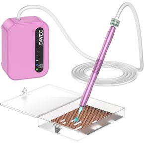 Diamond Art Painting Pen, 1500mAh Rechargebale Vacuum Diamond Art Pen Kits for Adults with USB Charge, Electric Diamond Art Accessories Tools with Storage Tray, 3 Mode Suction and Low Noise (Pink) in Saudi Arabia